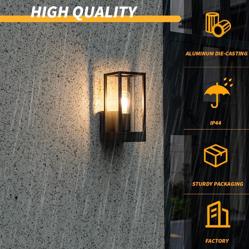 Modern Outdoor Wall Light  Waterproof Aluminum Porch Lantern for Front Door, Patio & Garage Stylish Exterior Lighting Fixture
