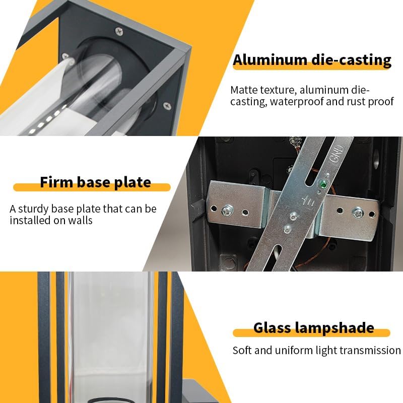 Modern Outdoor Wall Light  Waterproof Aluminum Porch Lantern for Front Door, Patio & Garage Stylish Exterior Lighting Fixture