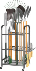 Heavy-Duty Sports Equipment Organizer Rack with Ball Storage Bin, Hooks & Multi-Purpose Garage Storage System