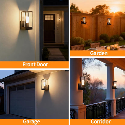 Modern Outdoor Wall Light  Waterproof Aluminum Porch Lantern for Front Door, Patio & Garage Stylish Exterior Lighting Fixture