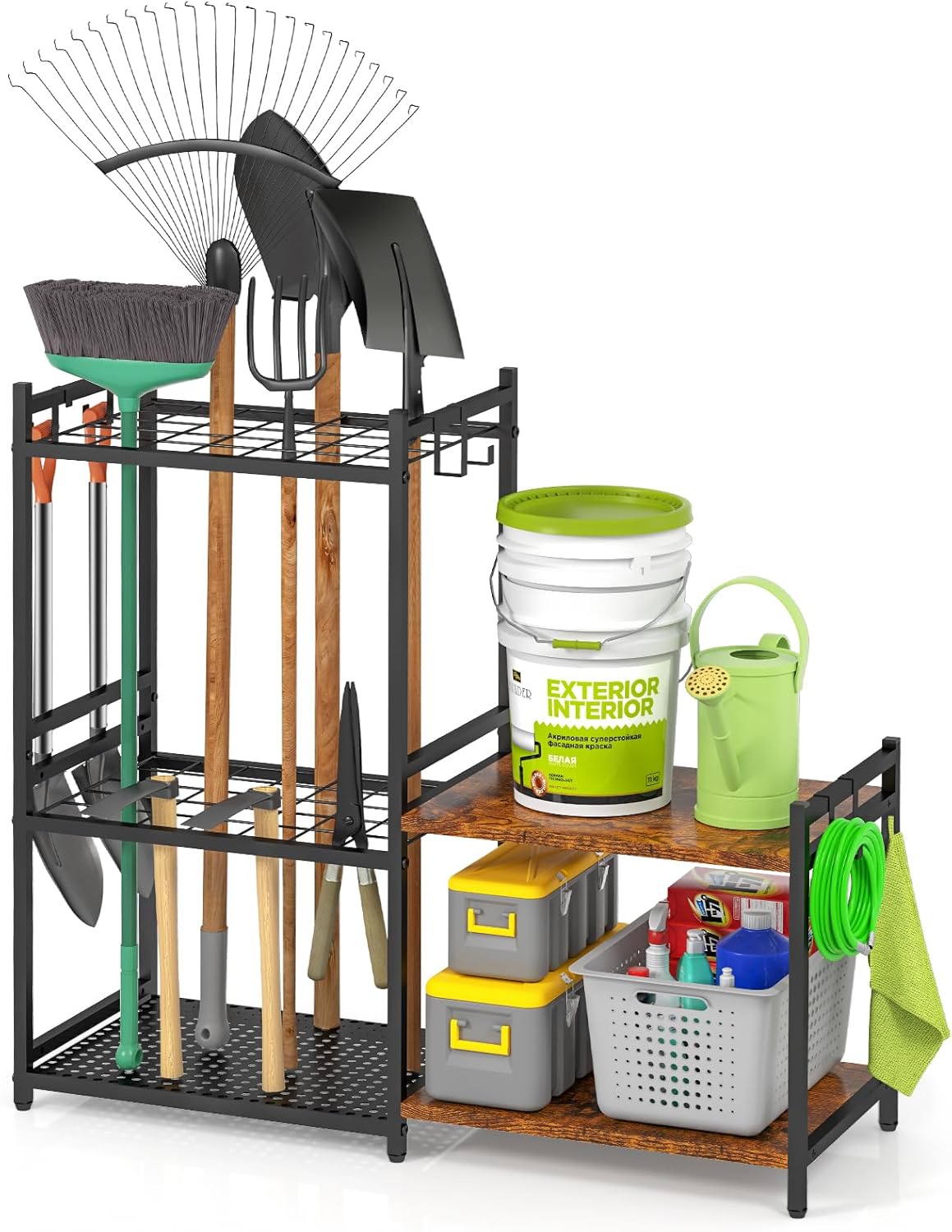 Multi-Purpose Storage Basket Organizer Set  Woven Shelves & Handled Storage Bins for Bathroom, Kitchen, Closet & Home Organization
