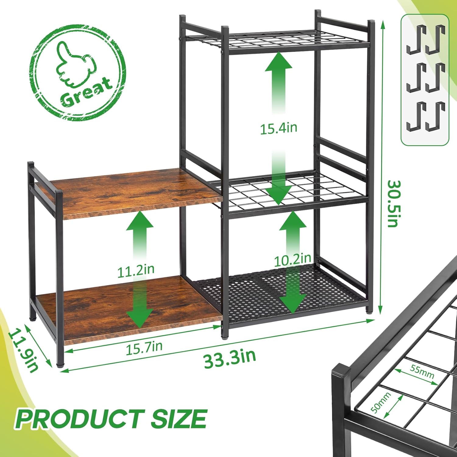 Multi-Purpose Storage Basket Organizer Set  Woven Shelves & Handled Storage Bins for Bathroom, Kitchen, Closet & Home Organization