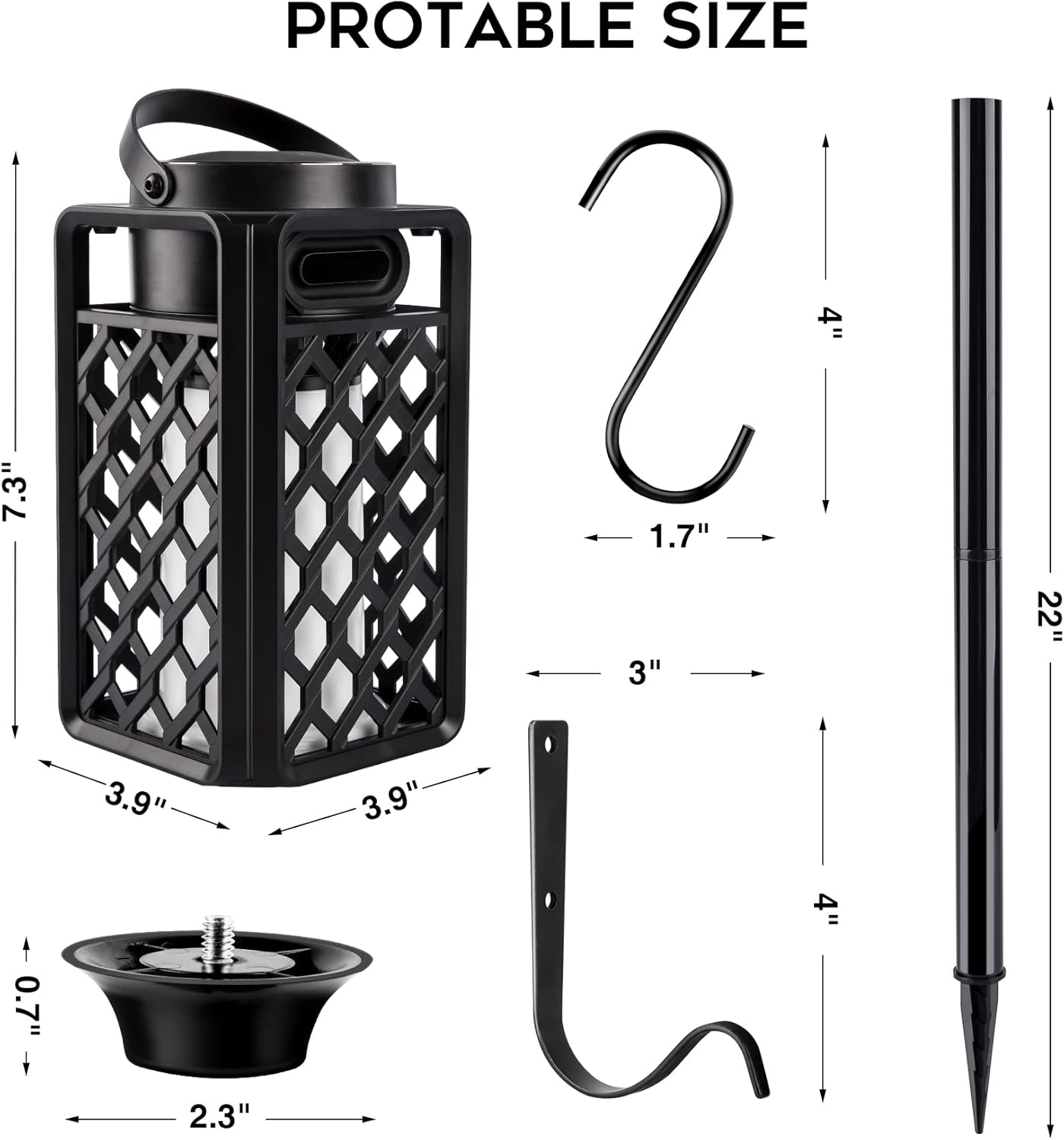 Outdoor Bluetooth Speaker Lantern with Flame Effect, Waterproof Wireless Patio Speaker, 10W Stereo Sound for Garden, Porch, Camping & Parties