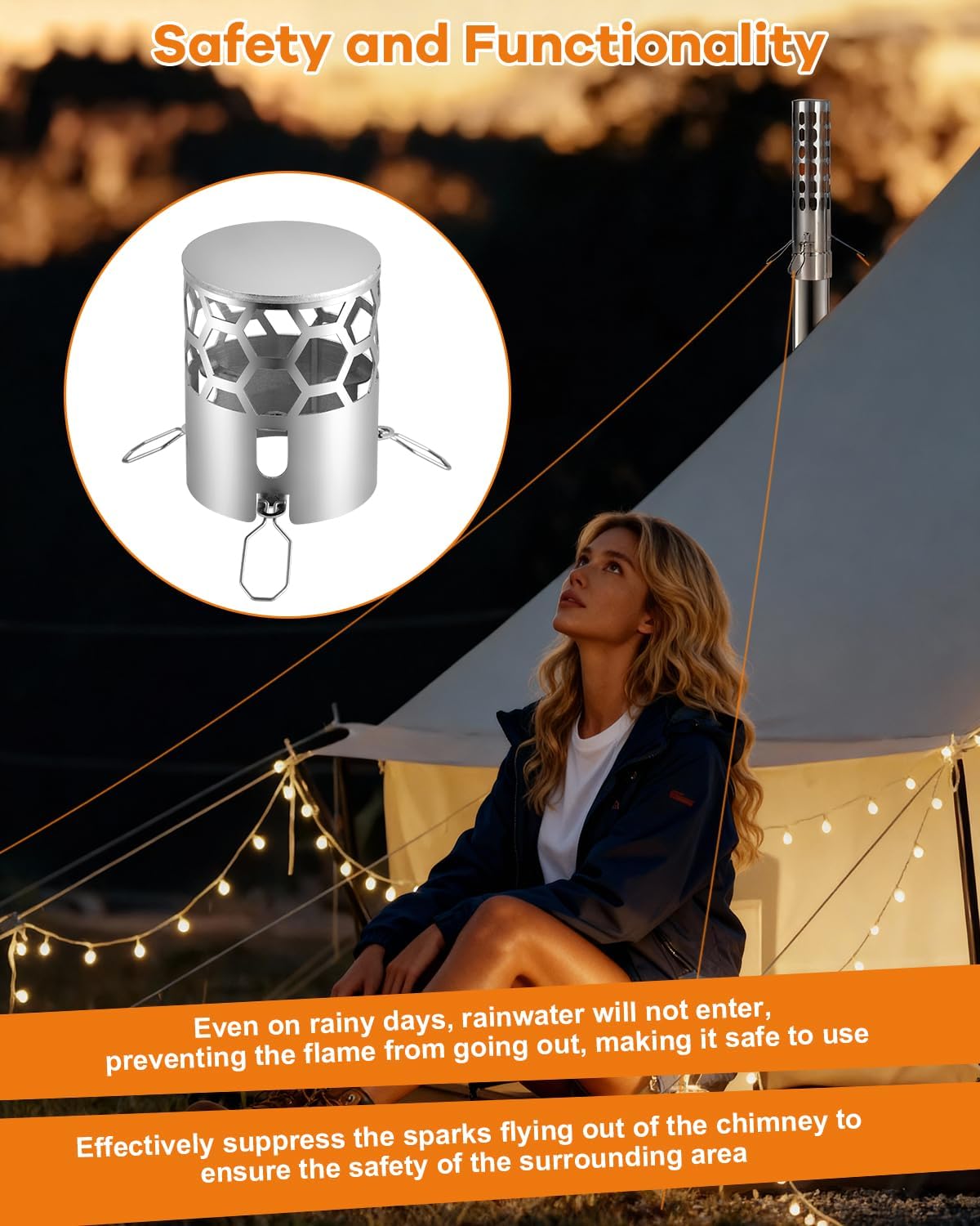 Portable Wood Burning Camping Tent Stove for Hot Tents, Hunting, Ice Fishing & Outdoor Cooking