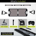 Portable Home Gym Strength Training System with Resistance Bands, Exercise Bar & Handles for Full Body Workouts at Home or Travel