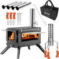Portable Wood Burning Camping Tent Stove for Hot Tents, Hunting, Ice Fishing & Outdoor Cooking