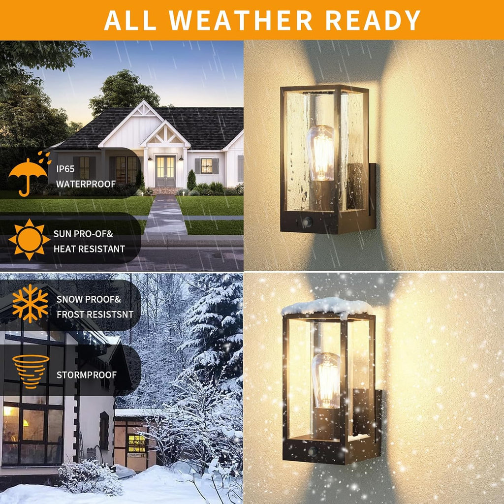 Modern Outdoor Wall Light  Waterproof Aluminum Porch Lantern for Front Door, Patio & Garage Stylish Exterior Lighting Fixture
